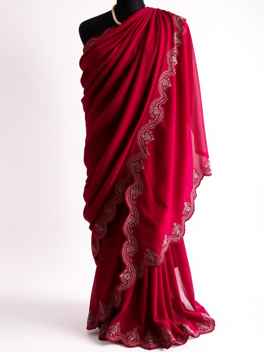 Noor Wine Georgette
