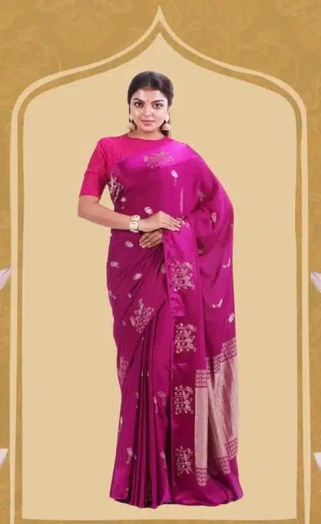 Dark Purple Viscose Chinon Salwar