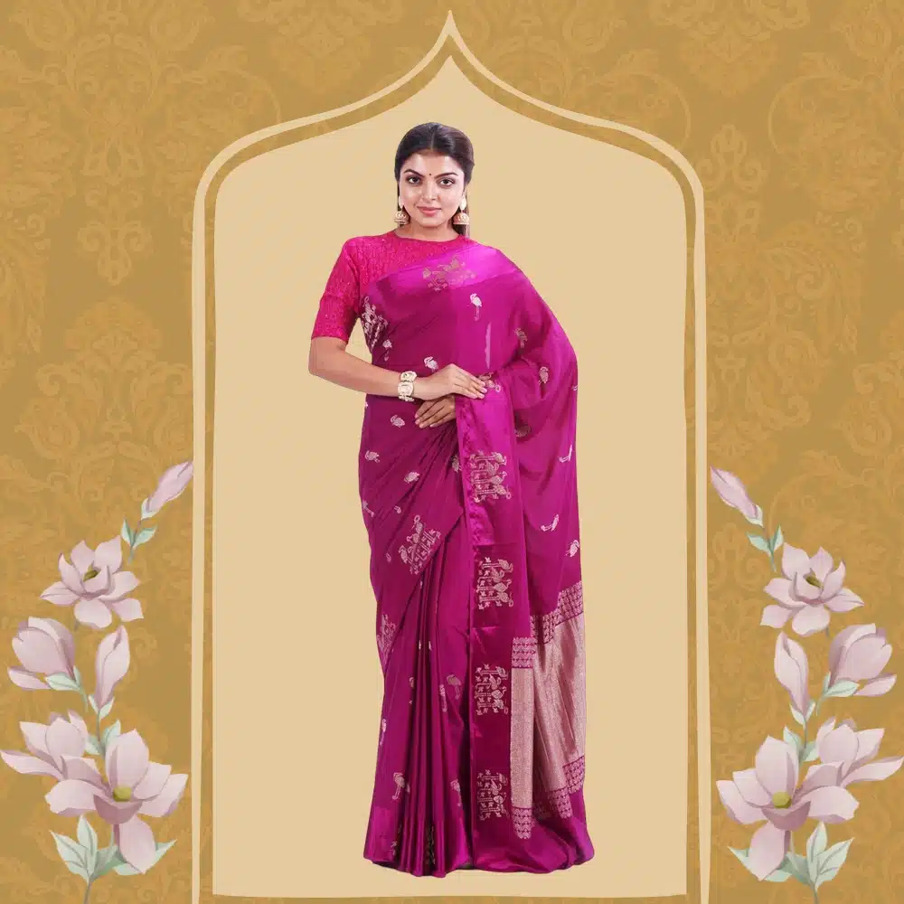 Dark Purple Viscose Chinon Salwar